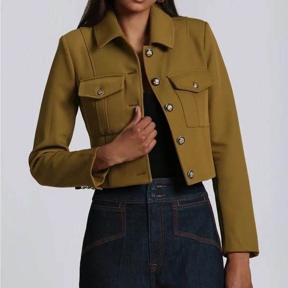 7 For All Mankind Jackets & Blazers - NWOT 7 For All Mankind Cropped Military Jacket - Filigree Buttons, Size Large